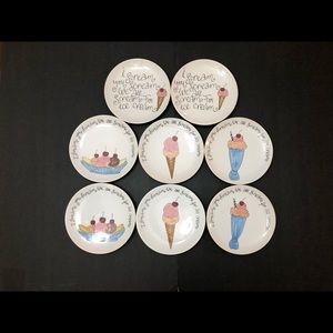 Pottery Barn plates set of 8 with storage bag